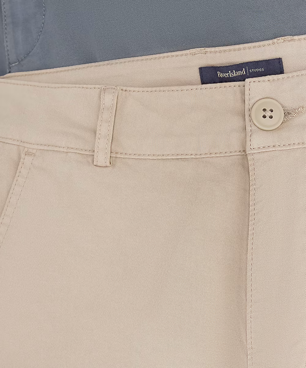 Beige Pack Of 2 Skinny Fit Chino Shorts